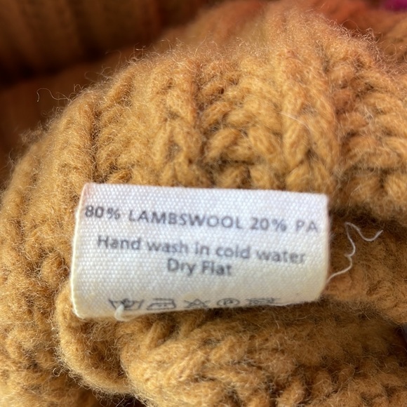 Far Afield | Mustard Tanner Ribbed Knit Lambs Wool Sweater - Picture 5 of 13